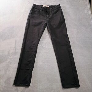 Levi's 502 Regular Taper Jeans Kids 14 Black 27x29 Tapered Leg Zip Fly Denim